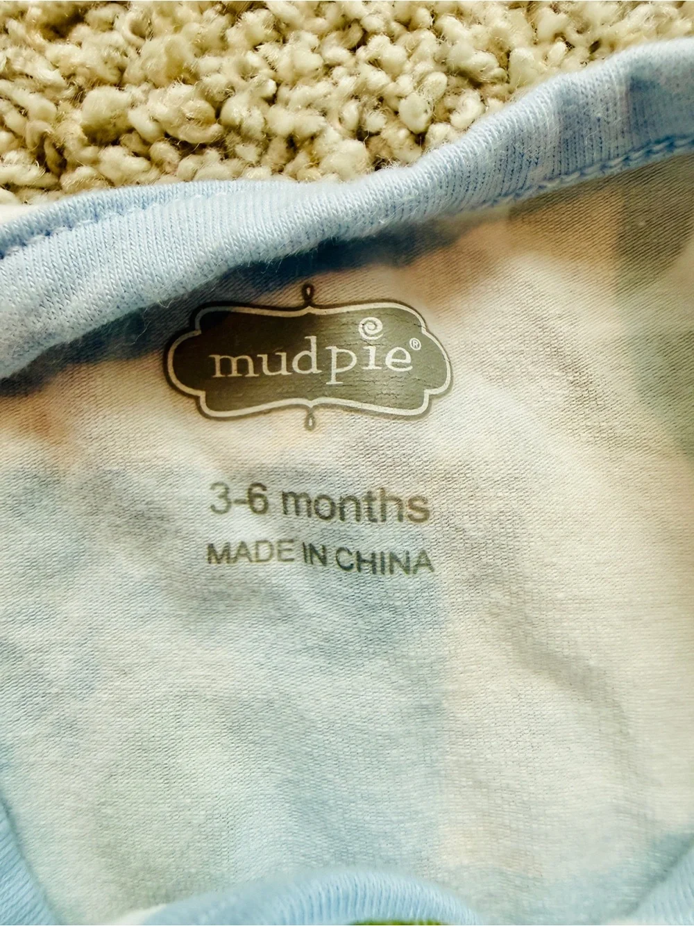 Mud Pie Baby girl floral zippered footie pajamas with headband size 3M - 6M.